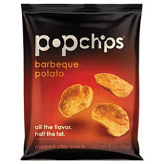 popchips® Potato Chips, BBQ Flavor, 0.8 oz Bag, 24/Carton