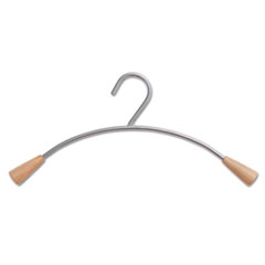 Alba™ Metal and Wood Coat Hangers, 6/Set, Gray/Mahogany