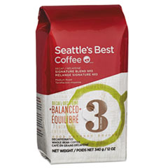 Seattle's Best™ Level 3 Whole Bean Coffee, Decaffeinated, 12 oz Pack, 6/Carton