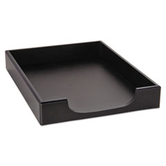 Rolodex™ Wood Tones Desk Tray, 1 Section, Letter Size Files, 8.5" x 11", Black