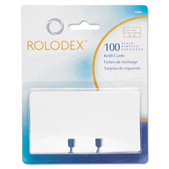 Rolodex™ Plain Unruled Refill Card, 2.25 x 4, White, 100 Cards/Pack