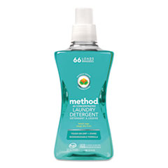 Method® 4X Concentrated Laundry Detergent, Beach Sage, 53.5 oz Bottle, 4/Carton