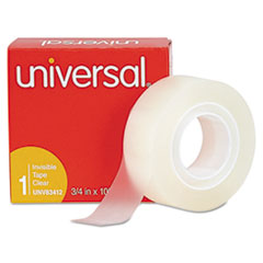 Universal® Invisible Tape, 3/4" x 1000", 1 Core, 12/Pack