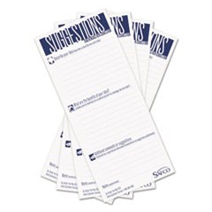 Safco® Suggestion Box Cards, 3-1/2 x 8, White, 25 Cards/Pack