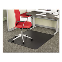 deflecto® SuperMat Frequent Use Chair Mat, Medium Pile Carpet, Straight, 36 x 48, Black