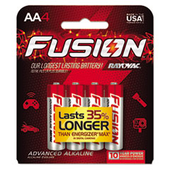Rayovac® Fusion Advanced Alkaline Batteries, AA, 4/Pack