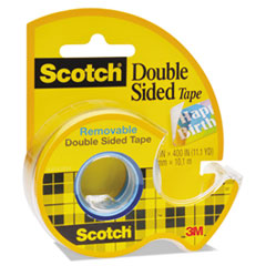 Scotch® 667 Double-Sided Removable Tape and Dispenser, 3/4" x 400", Clear