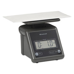 Brecknell Electronic Postal Scale, 7 lb Capacity, 5 1/2 x 5 1/5 Platform, Gray