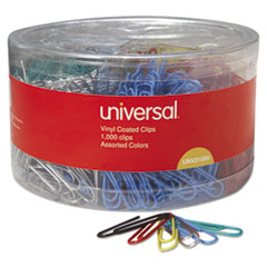 Universal® Plastic-Coated Paper Clips