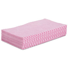 Boardwalk® Foodservice Wipers, Pink/White, 12 x 21, 200/Carton