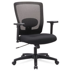 Alera® Alera Envy Series Mesh Mid-Back Swivel/Tilt Chair, Supports Up to 250 lb, 16.88" to 21.5" Seat Height, Black