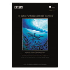 Epson® Exhibition Textured Watercolor Paper, 22 mil, 13 x 19, Matte White, 25/Pack