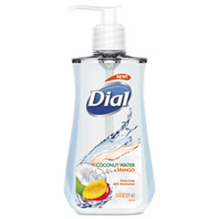 Dial® Liquid Hand Soap, 7 1/2 oz Pump Bottle, Coconut Water & Mango,12/Crtn