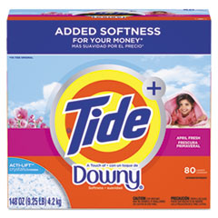 Tide® Touch of Downy Laundry Detergent, Powder, April Fresh, 148 oz Box, 2/Carton
