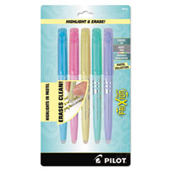 Pilot® FriXion Light Pastel Collection Erasable Highlighters, Assorted, 5/Pack