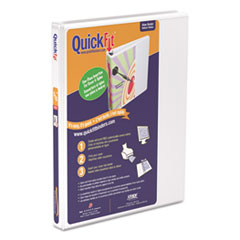 Stride QuickFit D-Ring View Binder, 5/8" Capacity, 8 1/2 x 11, White
