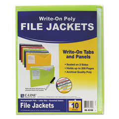 C-Line® Write-On Poly File Jackets