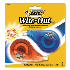 BIC® Wite-Out EZ Correct Correction Tape, Non-Refillable, 1/6" x 472", 2/Pack