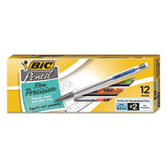 BIC® Xtra-Precision Mechanical Pencil, .5mm, Clear, Dozen
