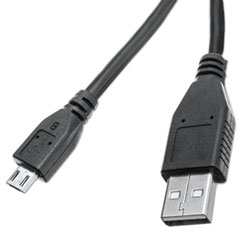 ByTech® Micro USB Cable, 10 ft, Black