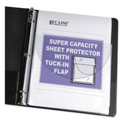 C-Line® Super Capacity Sheet Protectors with Tuck-In Flap, 200", Letter Size, 10/Pack