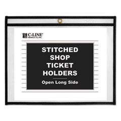 C-Line® Shop Ticket Holders, Stitched, Sides Clear, 50 Sheets, 11 x 8.5, 25/Box