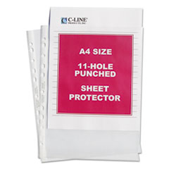 C-Line® Standard Weight Poly Sheet Protectors, Clear, 2", 11.75 x 8.25, 50/Box