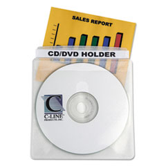 C-Line® Deluxe Individual CD/DVD Holders, 50/BX