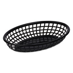 Tatco Food Basket, Black, Plastic, Small, 5 7/8 x 1 5/8