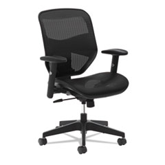 HON® VL534 Mesh High-Back Task Chair, Supports Up to 250 lb, 18" to 22" Seat Height, Black