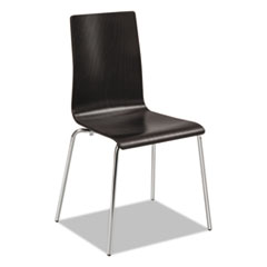 Safco® Bosk Stack Chair, Espresso, 2/Carton