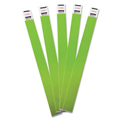 Advantus Crowd Management Wristbands, Sequentially Numbered, 10 x 3/4, Green, 100/Pack