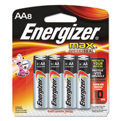 Energizer® MAX Alkaline Batteries, AA, 8 Batteries/Pack