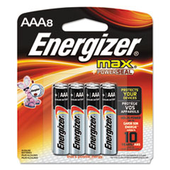 Energizer® MAX Alkaline Batteries, AAA, 8 Batteries/Pack