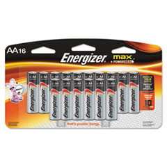Energizer® MAX Alkaline Batteries, AA, 16 Batteries/Pack