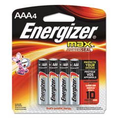 Energizer® MAX Alkaline Batteries, AAA, 4 Batteries/Pack