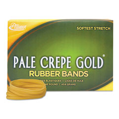 Alliance® Pale Crepe Gold Rubber Bands, Sz. 32, 3 x 1/8, 1lb Box