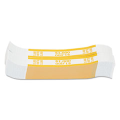 Pap-R Products Currency Straps, Yellow, $1,000 in $10 Bills, 1000 Bands/Pack