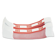 Pap-R Products Currency Straps, Red, $500 in $5 Bills, 1000 Bands/Pack