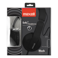 Maxell® Solids Headphones, Black