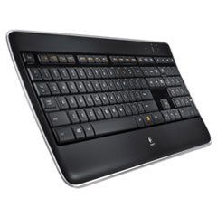 Logitech® K800 Wireless Illuminated Keyboard, Black