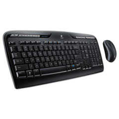 Logitech® MK320 Wireless Desktop Set, Keyboard/Mouse, USB, Black