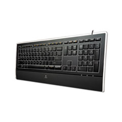 Logitech® K740 Illuminated Wired Keyboard, USB, Black