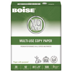 Boise® X-9 Multi-Use Copy Paper, 92 Bright, 20lb, 8-1/2 x 11, White, 5000 Sheets/Carton