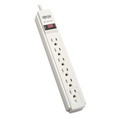 Tripp Lite Protect It! Surge Protector, 6 Outlets, 6 ft Cord, 790 Joules, Light Gray
