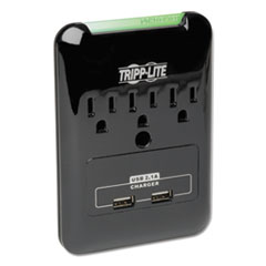 Tripp Lite SK30USB Surge Suppressor, 3 Outlets/2 USB, 540 Joules, Black