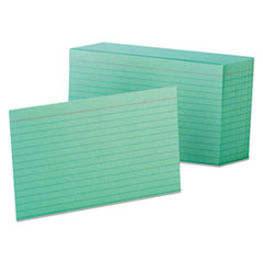 Oxford™ Ruled Index Cards, 4 x 6, Green, 100/Pack