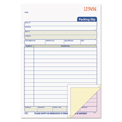 TOPS™ Packing Slip Book, Three-Part Carbonless, 5.56 x 7.94, 1/Page, 50 Forms