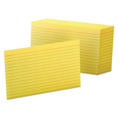 Oxford™ Ruled Index Cards, 4 x 6, Canary, 100/Pack