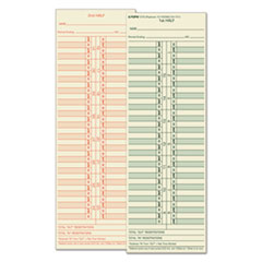 Time Clock Cards, Replacement for 10-100382/1950-9631, Two Sides, 3.5 x 10.5, 500/Box